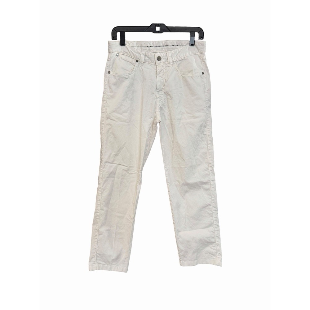 Ermenegildo Zegna Men's Size 32x28 Straight Leg Trousers Pants White #N14-3 Flaw